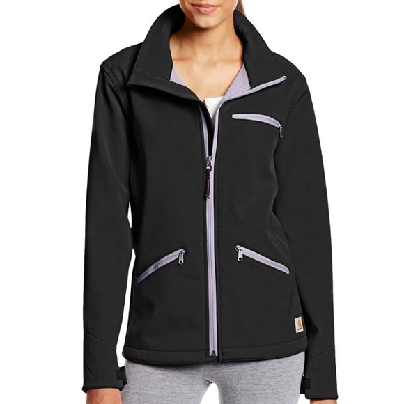 CARHARRT SOFTSHELL JACKET ZIP UP RAIN DEFENDER BLACK PLUS 16 18 XL - Picture 12 of 12